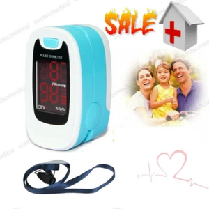 Finger Pulse Oximeter Blood Oxygen SpO2 tester Heart Rate Monitor, with Lanyard - Picture 1 of 8