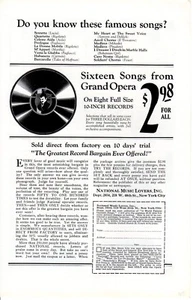 1924 Vintage print ad National Music Lovers Inc Grand Opera Sweden Railways - Imagen 1 de 2