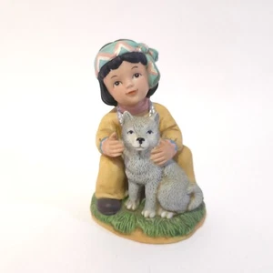Homco Figur Indianer Indianer Porzellan Wolf Junges Vintage Junge Kind Perillo - Bild 1 von 8