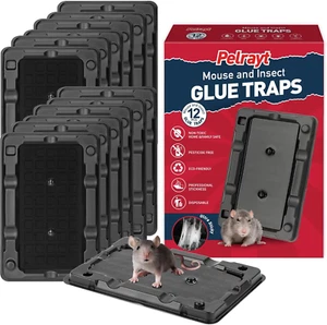 12 Pack Non Toxic Rodent & Insect Glue Traps Super Sticky Pads for Mice and Rats - Picture 1 of 7