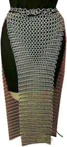 Medieval Chainmail Long Skirt Aluminium 10mm Butted Ring Fancy Costume for Women - Picture 1 of 1