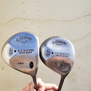 Sweet Callaway Big Bertha Warbird Woods Set - Driver 9 Deg 5 Wood R-Flex Rh - Picture 1 of 13