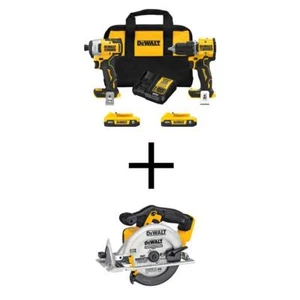 DEWALT ATOMIC 2-Tool Combo Kit 20V MAX Li-Ion Brushless w/ 6-1/2" Circular Saw - Picture 1 of 11
