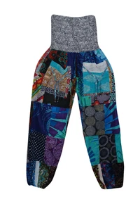 Womans Patchwork Yoga Pant Loose Summer Casual Comfy Yoga Meditation Trouser S/M