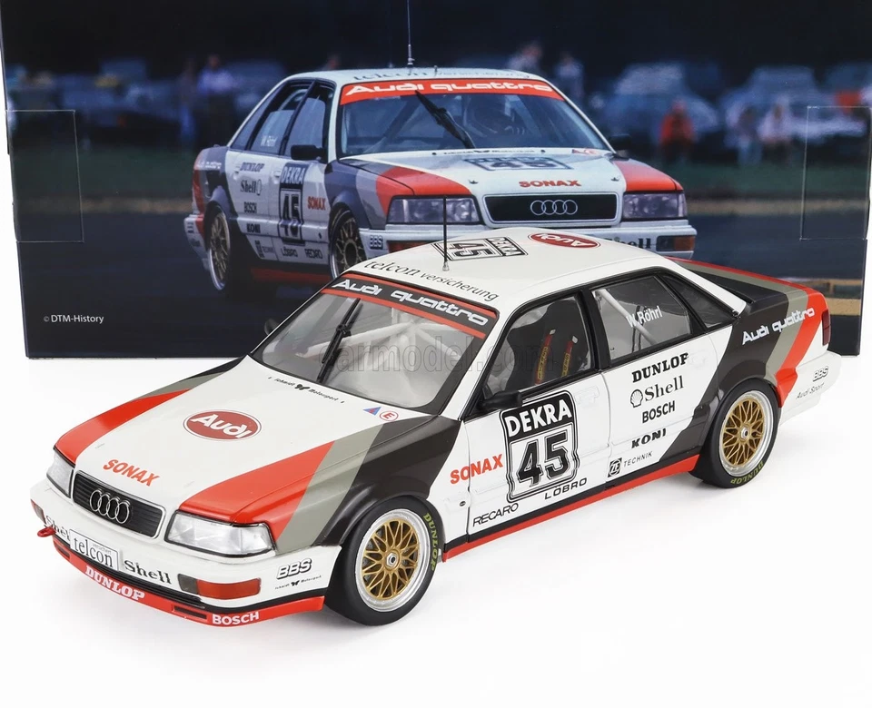 MODELLINO AUTO STATICO DIECAST WERK83 AUDI QUATTRO DTM 1990 ROHRL SCALA 1/18 - Immagine 1 di 4