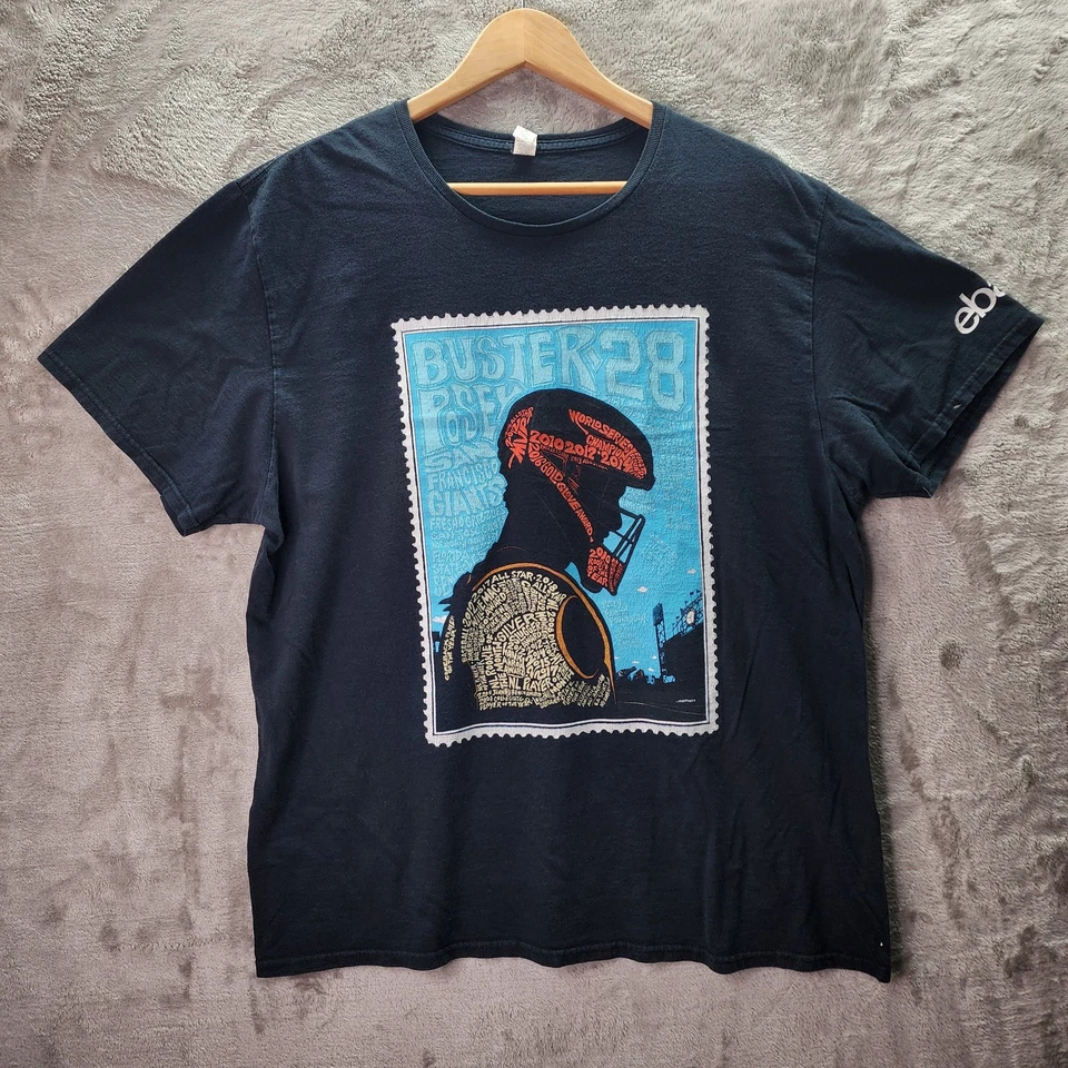 Camiseta Buster Posey 28 San Francisco Giants Tribute XL Negra Manga eBay Gráfico Foto 1 de 4