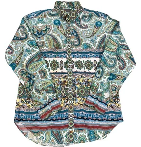 Thomas Dean Mens Size Small 100% Cotton Floral Print Long Sleeved Robert Graham - Picture 1 of 7