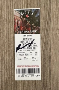 Auténtico boleto de debut firmado por Roman Anthony MLB 6/9/25 Fenway Park Medias Rojas completo - Imagen 1 de 1