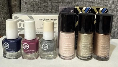 6 MARY KAY NAIL 珐琅 HAIL TO THE NAILS 粉色逃生黄金大胆玫瑰 — 第 1/4 张图片