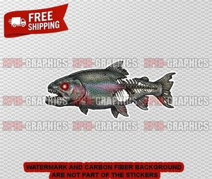 Skeleton Rainbow Trout Zombie Fish Vinyl Decal Sticker Car Boat Wall Toolbox A - Bild 1 von 2