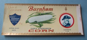 Wholesale Lot of 50 Old Vintage 1930's - BURNHAM Corn - CAN LABELS - N.Y. - Picture 1 of 1