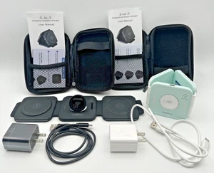 Chargeur sans fil pliable Murpiso 3 en 1 modèle F21 avec étui de voyage, lot de 2, occasion - Photo 1 sur 24