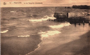 Congo Albertville Le Lac Tanganika Mouvementé Vintage Postcard B274 - Picture 1 of 2