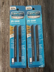 2 Packs Century Drill & Tool 06812 12TG Carbon Alloy Steel Jigsaw Blades - Picture 1 of 3