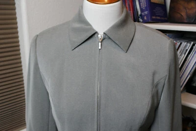 Geoffrey Beene Womens Jacket Four Sport Zip Gray Career Business Coat - Image 1 of 4