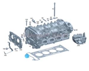 A 274 016 00 20 for Mercedes-Benz C250 C300 GLC300 E300 OEM Cylinder Head Gasket - Picture 1 of 4