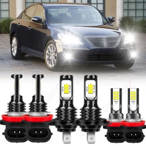 For Hyundai Genesis 2009-2014 6000K LED Headlight High&Low + Fog Bulbs Combo Kit - Picture 1 of 15