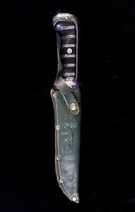 Vintage Original Bowie Knife W 6 Inch Blade & Sheath Solingen Germany With Rust