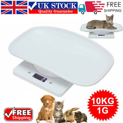 Electronic LCD Digital Cat Puppy Small Pet Weighing Scales Animal Scale 10kg/1g • 12.99£