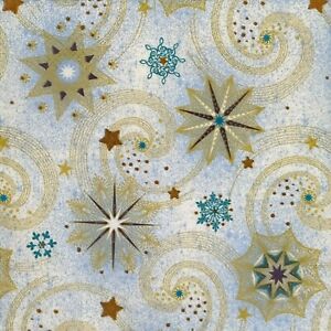 T373# 3 x serviettes en papier simple pour découpage or turquoise motif tourbillonnant étoile