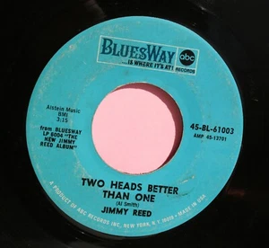 JIMMY REED Blues 45rpm Two Heads Better Than One b/w I Wanna Know HEAR - Bild 1 von 2