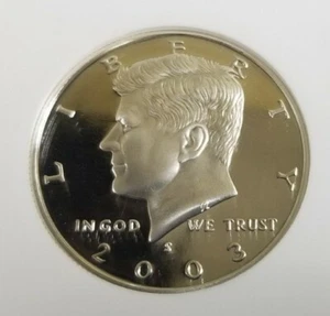 2003 S Silver Proof Kennedy Half Dollar - NGC Graded PF 69 Ultra Cameo - Picture 1 of 4
