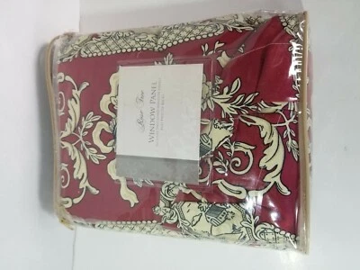 TWO ROSE TREE MONTPELLIER WINDOW PANELS LINED 50X 86" w/TIEBACKS  Please Read  - Image 1 of 4