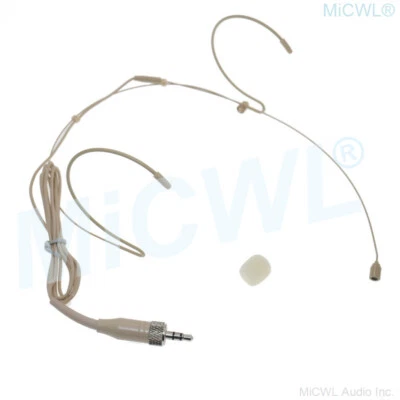 Beige Headset Microphone for Sennheiser ew100 sk100 G2 G3 G4 Wireless Belt Pack - Image 1 of 4