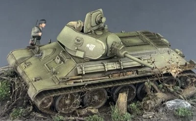 Viñeta abandonada T-34, Barbarroja 1941 - construida y pintada Foto 1 de 4
