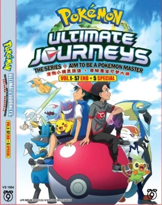 DVD Pokemon Ultimate Journeys: The Series+Aim To Be A Pokemon Master (57eps+5Sp) Foto 1 de 4