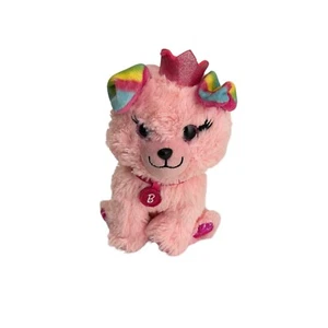 Barbie Dog Plush Princess Puppy Rainbow Crown Stuffed Animal 7" Inch - Picture 1 of 6