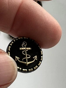 15 X 16mm Black plastic Buttons Dresses Cardigan craft sailor nautical ref193 - Picture 1 of 5