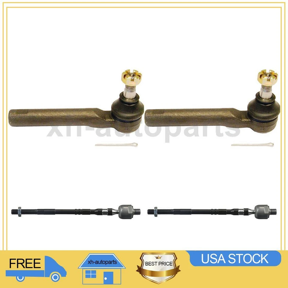 Fits 2003~2011 Subaru Impreza 4X Inner Outer Delphi Tie Rod Ends - Image 1 of 3