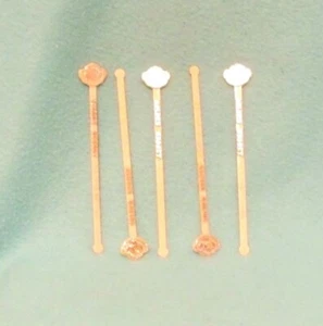 Vintage Golden Nugget Casino Swizzle Sticks Atlantic City NJ - Set of 5 - Picture 1 of 2