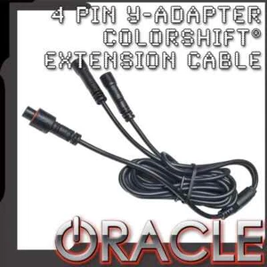 Oracle Lighting 4 Pin Y-Adapter Colorshift Extension Cable Single 1724-504 - Imagen 1 de 2