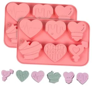 Heart Mold Silicone Chocolate Molds Valentine Day Candy Molds Heart Shape for - Picture 1 of 6