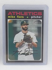 Mike Fiers 2020 Topps Heritage Baseball - #228 - Oakland Athletics