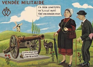 Carte postale 10x15cm postcard Scènes et Types de Vendée humour dessin militaire - Imagen 1 de 1
