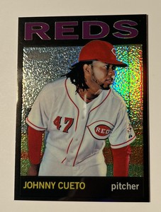 2013 Topps Heritage Chrome Black Refractor #HC-57 Johnny Cueto 22/64