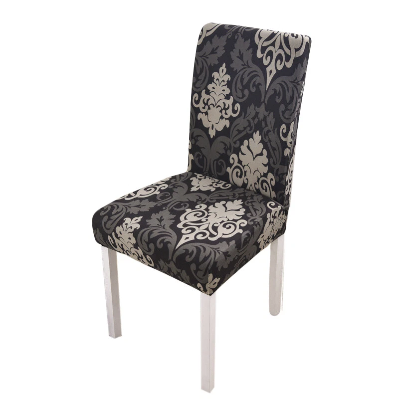 1/4/6pcs Stretch Spandex Dining Printed Chair Covers Slipcovers Home Decor Room - Image 1 of 4
