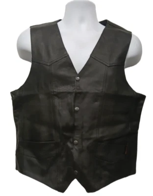 Mens vest leather vest plain light vest NEW - Image 1 of 4