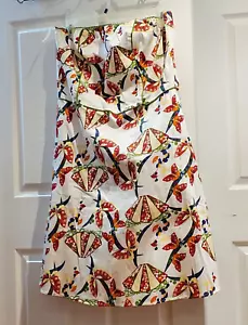 Vestido Vintage Tórrido Retro Sin Tirantes Mariposa Rockabilly Floral Algodón Talla 18 - Imagen 1 de 7