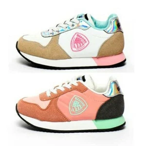 BLAUER Shoes Sneakers Girl Laces Elastic Sport Run S1LILLI01 / Nym - Picture 1 of 12