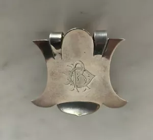 Antique English Sterling Monogrammed Unique Napkin Holder - Picture 1 of 5
