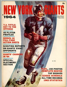 Revista New York Giants 1964 excelente estado cubierta YA TITTLE - Imagen 1 de 1