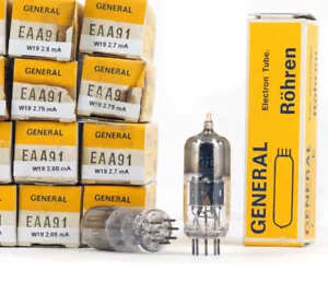 ONE EAA91/6AL5/EB91 GENERAL NOS ITALY Valvola lampada tubolare valvola ৄ泵洀 真空管 电帡 - Foto 1 di 2