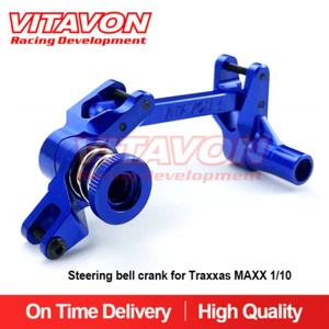 Vitavon  CNC Aluminum7075 Steering bell crank for Traxxas MAXX 1/10 Blue - Picture 1 of 4