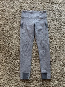 Ivivva size 10 Leggings Gray Media Pockets Mesh Panel H23 - Picture 1 of 8