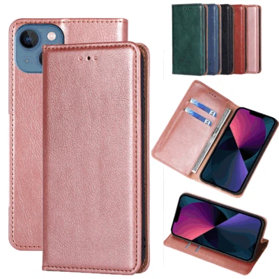 Magnetic Flip Case Wallet Stand Cover for iPhone 17 Pro Max 16 Plus 13 12 Xs SE - Image 1 of 4