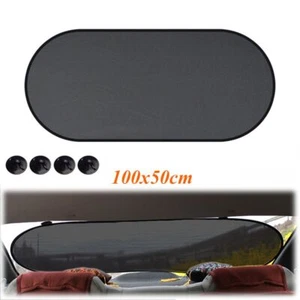 Black Shield Auto Visor Mesh Sun Shade Cover Rear Window Car Sunshade - Picture 1 of 7